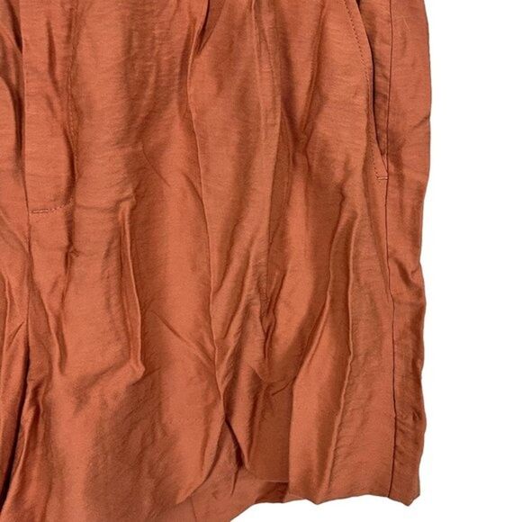 Banana Republic Women's Size 16 Pleated Orange Zip Fly NWT Shorts Blousy Dressy - Picture 3 of 16
